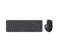 RAPOO - 9760M - Combo Clavier et Souris sans Fil Multi Mode Ultra-Slim - Connexion sans Fil multimode, Connexion Jusqu’à 4 appareils, Design Ultra-Slim, Souris Ergonomique - Noir