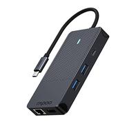 Rapoo Adaptateur USB-C Multiport 10-en-1, Gris