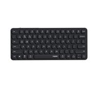 Rapoo Clavier Bluetooth sans fil E9050L, compatible avec 4 appareils, clavier 78 touches avec voyant lumineux, silencieux, rechargeable, autonomie de 90 jours, clavier ultra fin pour
