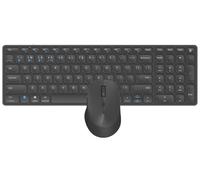 RAPOO | Clavier et souris sans fil 9700M (clavier QWERTY et souris ergonomique Bluetooth, compatible avec Windows et Mac, batterie rechargeable, clic silencieux, connexion sur plusieurs appareils)