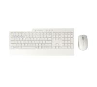 Rapoo | Clavier et Souris sans Fil avec Clavier et Souris QWERTY Portugais avec Technologie multimode Bluetooth et 2,4 GHz, Souris Optique avec 1600 dpi, Blanc