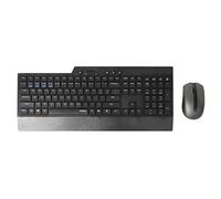 RAPOO Clavier et Souris sans Fil QWERTY Portugais (Combo Clavier et Souris avec Technologie multimode Bluetooth et 2,4 GHz, Souris Optique avec 1 600 dpi) Noir, 00192494