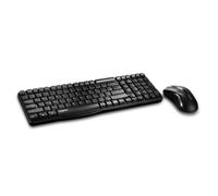 RAPOO Clavier multimédia sans Fil RP X1800S UI-B + Souris X1800S - Noir (Mise en Page QWERTY US)
