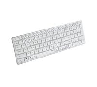 Rapoo - Clavier QWERTY Portugais multimode, avec Bluetooth et Connexion de 2,4 GHz, connectivité pour Plusieurs appareils et Design Ultra Fin, E9700M, Blanc