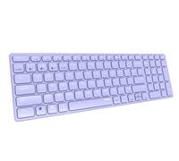 Rapoo - Clavier sans Fil multimode, Clavier QWERTY Portugais, avec Bluetooth et Connexion de 2,4 GHz, connectivité pour Plusieurs appareils et Design Ultra-Fin, E9700M, Violet