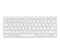 Rapoo - Clavier sans Fil multimode Rechargeable avec Bluetooth et Connexion de 2,4 GHz, connectivité pour Plusieurs appareils et Design Fin, E9600M, Gris