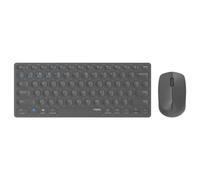 Rapoo Clavier Souris sans Fil Multi-Mode Rechargeable Blade 9600M (Pack Kit Clavier+ Souris, Clavier Rechargeable AZERTY, Souris 3 Boutons, Bluetooth+ WiFi, Idéal PC, Laptop, Mac) Anthracite