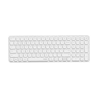 Rapoo E9350L Clavier sans fil rechargeable, prend en charge 4 appareils, ultra fin avec voyant lumineux, silencieux, autonomie de 90 jours, clavier pleine taille avec pavé numérique pour