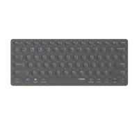 Rapoo E9600M Clavier sans Fil sans Fil Design Plat en Aluminium Batterie Rechargeable écologique Disposition Allemande QWERTZ PC & Mac - Gris foncé