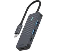 Rapoo Hub USB-C gris USB-C vers USB-A et USB-C
