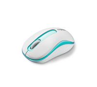 Rapoo Souris optique sans fil 2,4GHz "M10+" (bluetooth, souris d'ordinateur, design, avec boutons et molette de défilement) Blanc/Bleu