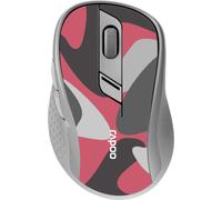Rapoo Souris optique sans fil Multi-Mode silencieuse "M500" (bluetooth, souris d'ordinateur, design, avec boutons et molette de défilement) Camouflage rouge