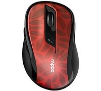 Rapoo Souris sans fil M500 Silent – Optique 6 boutons (2.4 GHz, Bluetooth 4.0/3.0) Rouge foncé G