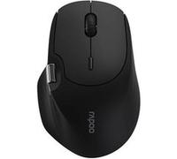 Rapoo I Souris sans Fil MT560 Multi-Mode (Souris d'ordinateur silencieuse, 3200 dpi, Batterie Rechargeable, Ergonomique) Noir