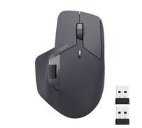 Rapoo MT760 Souris sans fil multi-appareils Bluetooth 5.0/3.0 et connexion trimode 2,4 GHz, jusqu'à 4 appareils, 11 boutons programmables, 4K DPI, design ergonomique, autonomie de 90 jours, PC, noir