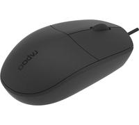 Rapoo N100 - Souris - droitier et gaucher - optique - filaire - noir