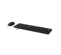 Rapoo NX1500 Ensemble clavier souris filaire - Clavier PC confortable avec câble et souris PC 1000 DPI Ambidextre, connexion USB-A, disposition QWERTZ allemande, noir