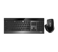 Rapoo QWERTY UK 9900M Ensemble de bureau avancé sans fil multimode Noir