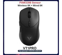 Rapoo-Souris de jeu sans fil VRack VT3 Series 8K,légère,8KHz,taux PER ing,capteur optique ultime PAW3398,PAW3950 - Type VT1Pro Black