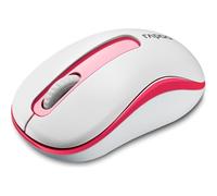 Rapoo Souris optique sans fil 2,4GHz "M10+" (bluetooth, souris d'ordinateur, design, avec boutons et molette de défilement) Blanc/Rose