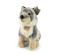 Rappa - 221727 - Loup assis, peluche, 28 cm x 19 cm x 13 cm, lavage à la main, respectueux de l'environnement