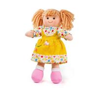 RAPPA Bigjigs Toys Poupée en tissu Daisy 28 cm