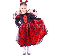 RAPPA Costume de bébé coccinelle avec ailes et antennes (S)
