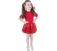 RAPPA Costume de coccinelle avec ailes et jupe tutu pour enfants
