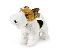 Rappa ECO Chien Fox Terrier 30 cm - Peluche réaliste en Bouteilles Pet recy s - Marron, Blanc, Noir