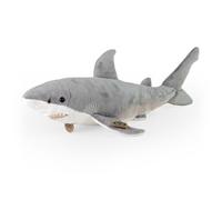 Rappa ECO Peluche Requin Blanc 51 cm - Peluche réaliste en Bouteilles Pet recyclées - Gris, Blanc