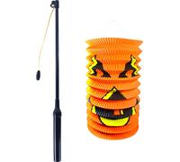 RAPPA Halloween citrouille lanterne 15 cm avec bâton lumineux 40 cm