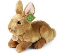 RAPPA Lapin en peluche marron couché 23 cm ECO-FRIENDLY