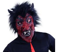 RAPPA Masque de diable avec cheveux adulte