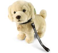 RAPPA Peluche chien golden retriever debout avec laisse 25 cm ECO-FRIENDLY