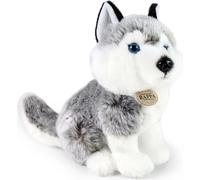 RAPPA Peluche chien husky assis 30 cm ECO-FRIENLY