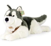 RAPPA Peluche chien husky avec harnais couché 60 cm ECO-FRIENDLY