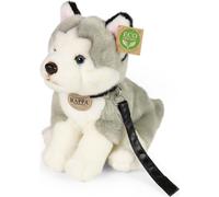 RAPPA Peluche husky assis avec laisse 28 cm ECO-FRIENDLY