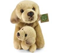 RAPPA Peluche Labrador avec petit couché 25 cm ECO-FRIENDLY