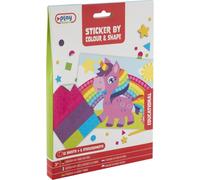RAPPA Set créatif de mosaïques à coller par chiffres et formes 12 feuilles/images