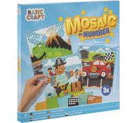 RAPPA Set créatif mosaïque par numéros 3 cartes/images I. 22x22 cm