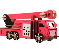 RAPPA Woodcraft Casse-tête 3D en bois Camion de pompiers