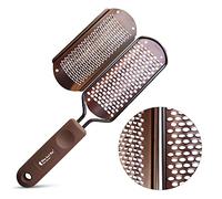 Rappe pieds pédicure manuelle professionnelle acier inoxydable pour éliminer callosite, rapeuse corne, peaux mortes, callus, durillons, pieds secs et fissurés, lime pour soins pieds double sans effort