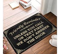 Rappel Amical : À Moins Que Vous N'Appeliez Ou N'Envoyiez Un SMS Au Préalable, Nous Ne Répondrons Pas À La Porte. Paillasson Intérieur Absorbant Paillasson D'Entree Welcome Paillassons 40X60 Cm
