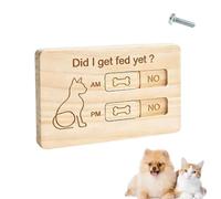 Rappel d'Alimentation pour Chien Panneau Magnétique En Bois Repas Animaux | Avec Bouton Coulissant AM/PM Rappel De Repas Chat Pour Chiot Cage Dîner Comptoir Races Moyennes Et Grandes