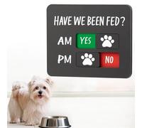 Rappel de nourriture pour chien - -nous nourri assiette nourrie, fée pour chien chat - Fournitures de rappel magnétique de nourriture pour animaux de compagnie pour chat chiot maison