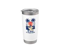 Rappel de vacances souvenir de l'île Vierge des États-Unis Gobelet isotherme en acier inoxydable double paroi