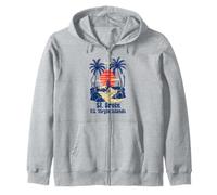 Rappel de Vacances Souvenir de l'île Vierge des États-Unis Sweat à Capuche