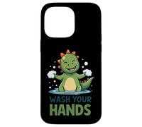 Rappel d'hygiène Dinosaure « Wash Your Hands » Coque pour iPhone 14 Pro Max