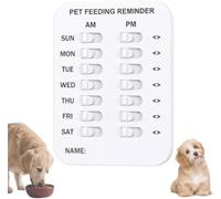 Rappel magnétique d'alimentation pour animaux de compagnie - « Have I Fed the Cat ? » Panneau coulissant AM/PM Tracker pour chats et chiens, tableau des horaires alimentaires quotidiens, empêche la