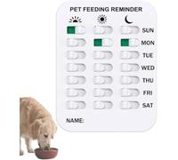 Rappel magnétique d'alimentation pour animaux de compagnie - « Have I Fed the Cat ? » Panneau coulissant AM/PM Tracker pour chats et chiens, tableau des horaires alimentaires quotidiens, empêche la